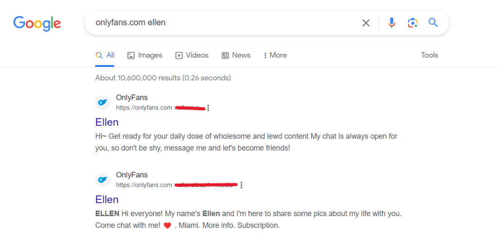 Google any potential usernames.