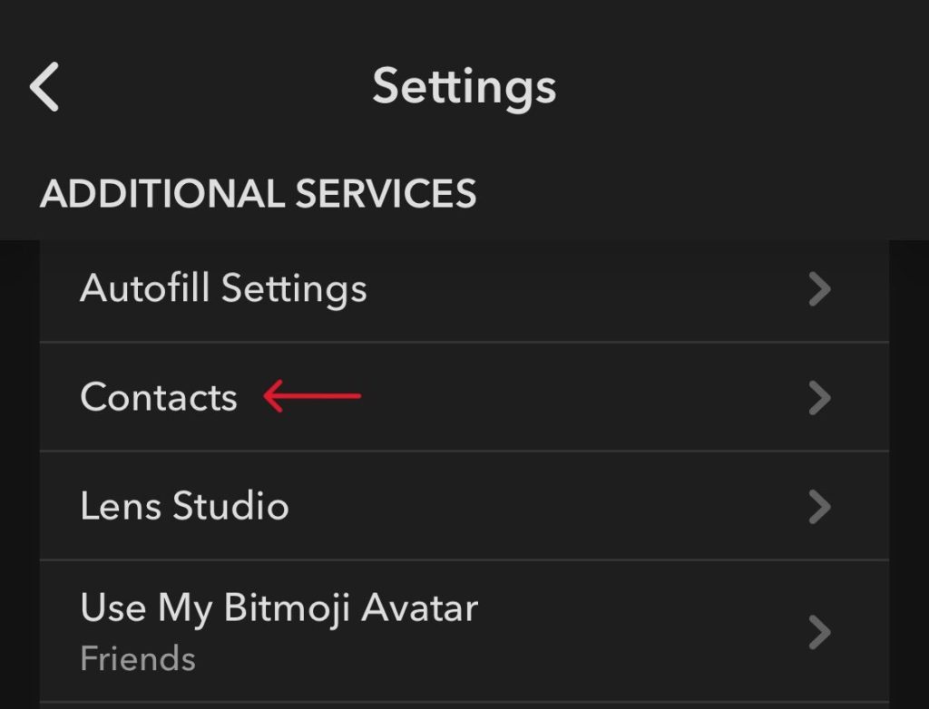 Upload your contacts to Snapchat